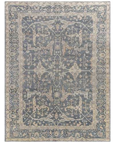 Shop Exquisite Rugs Antique Weave Oushak New Zealand Wool Area Rug In Blue