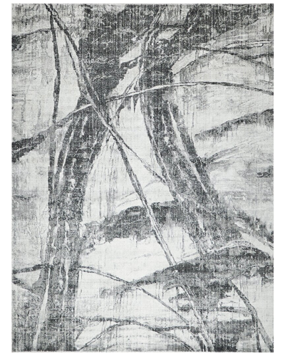 Exquisite Rugs Kyoto Wool/bamboo Silk Area Rug In Silver