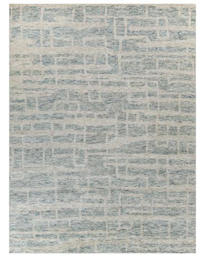 Exquisite Rugs Aldridge Hand-knotted New Zealand Wool & Bamboo Silk Area Rug In Blue