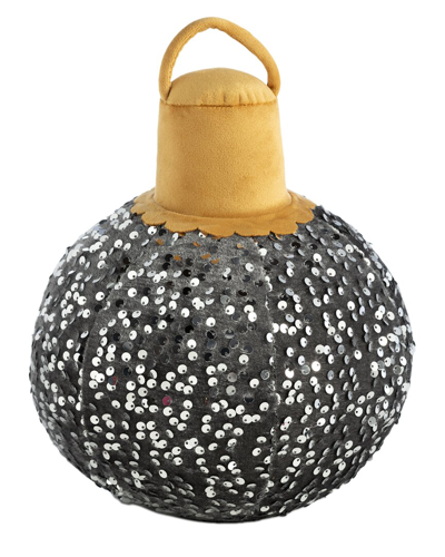 Shop Shiraleah Merry Bauble Sequin Small Pillow In Silver