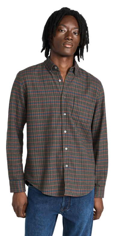 Shop Portuguese Flannel Portfree Shirt Green