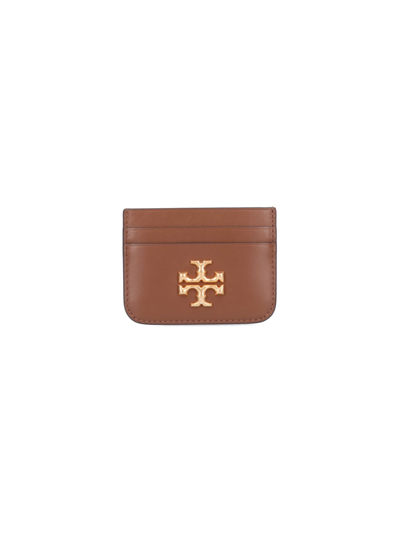 Shop Tory Burch 'eleanor' Card Holder In Brown