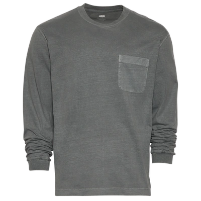 Shop Lckr Mens  Longsleeve Pocket T-shirt In Gray