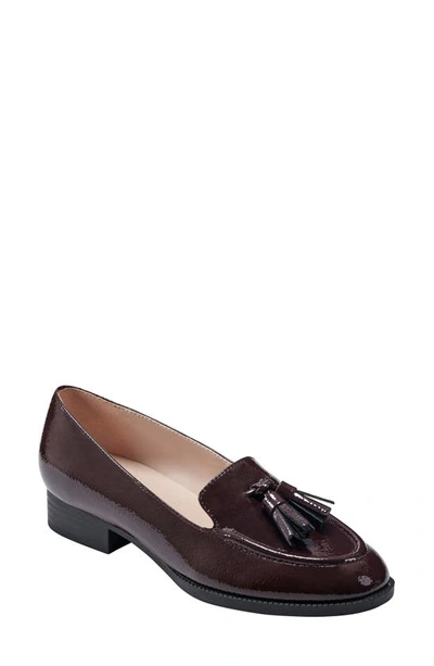 Shop Bandolino Linzer Patent Tassel Loafer In Dark Red