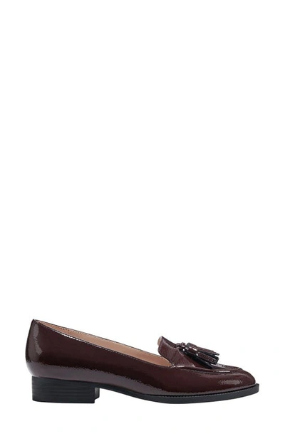 Shop Bandolino Linzer Patent Tassel Loafer In Dark Red