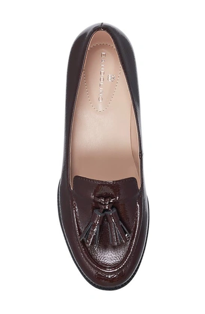 Shop Bandolino Linzer Patent Tassel Loafer In Dark Red