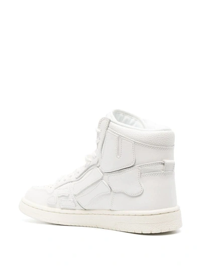 Shop Amiri Skel High Sneakers In White
