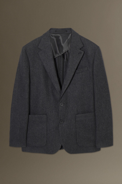 Shop Cos Herringbone Wool Blazer - Regular In Grey