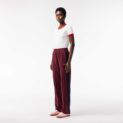 Shop Lacoste Women's Paris Colorblock Cotton Sweatpants - 32 In Red