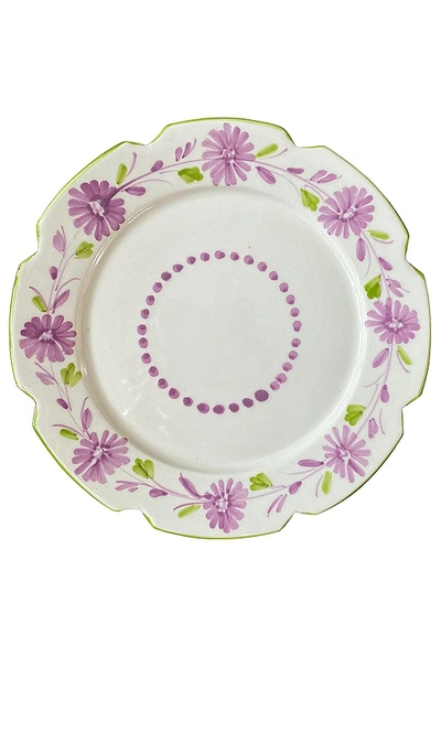 Shop Vaisselle Janine 26cm Starter Plate Set Of 4 In Lilac & Pistachio