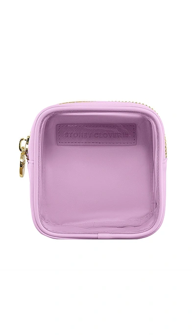 Shop Stoney Clover Lane Clear Front Mini Pouch In Grape