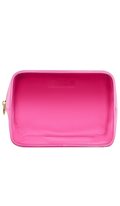 Shop Stoney Clover Lane Clear Front Large Pouch In Bubblegum