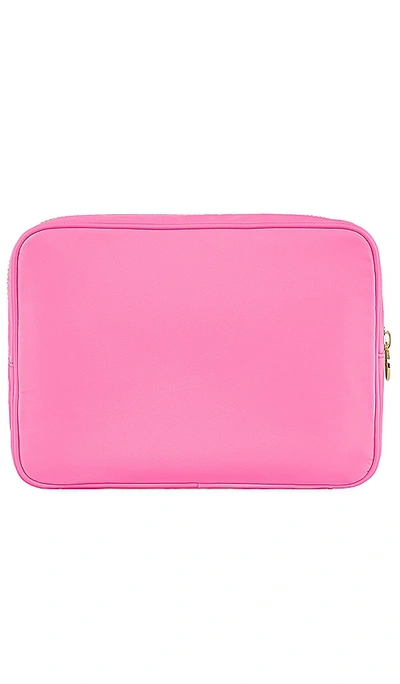 Shop Stoney Clover Lane Clear Front Large Pouch In Bubblegum