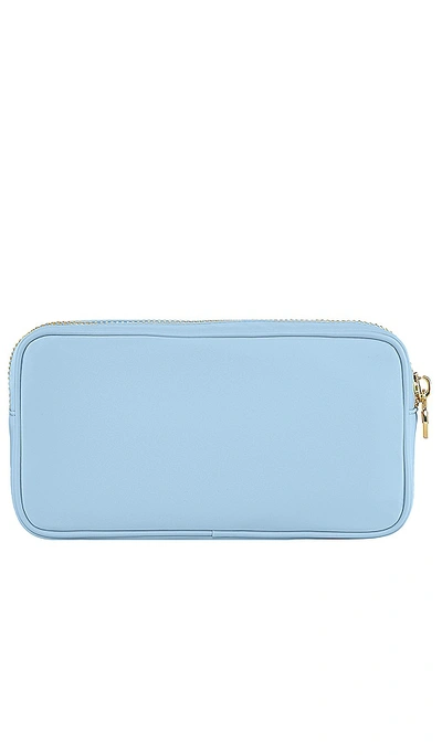 Shop Stoney Clover Lane Clear Front Small Pouch In Periwinkle