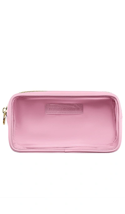 Shop Stoney Clover Lane Clear Front Small Pouch In Flamingo