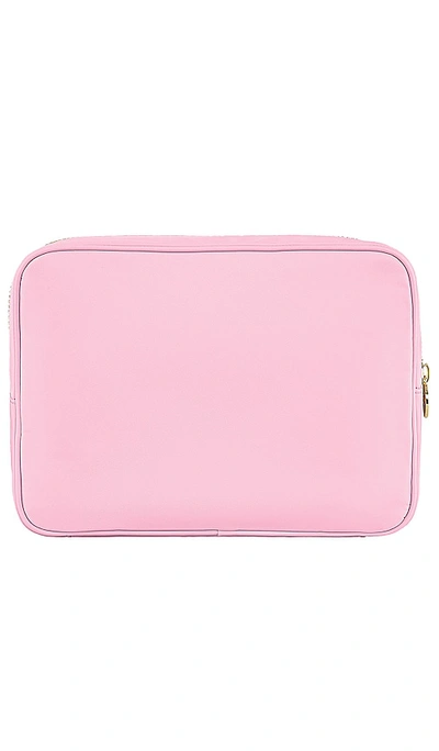 Shop Stoney Clover Lane Clear Front Large Pouch In Flamingo