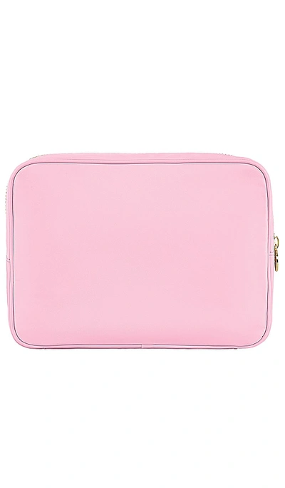 Stoney Clover Lane Clear Front Large Pouch In Flamingo