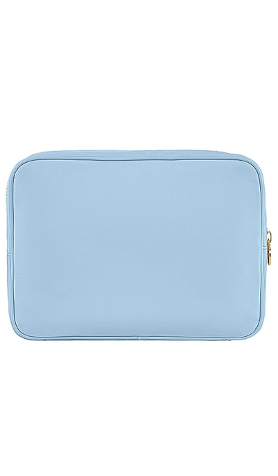 Shop Stoney Clover Lane Clear Front Large Pouch In Periwinkle