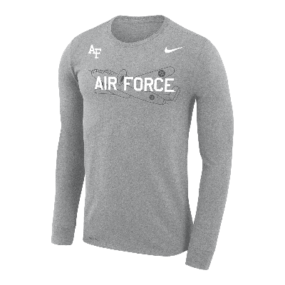 Shop Nike Air Force Legend  Men's College Long-sleeve T-shirt In Grey