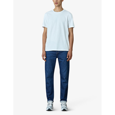 Shop Balibaris Men's Blue Stone Joe Straight-leg Mid-rise Stretch-denim Jeans