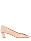 Roger Vivier 45mm Belle Vivier Patent Leather Pumps, Nude