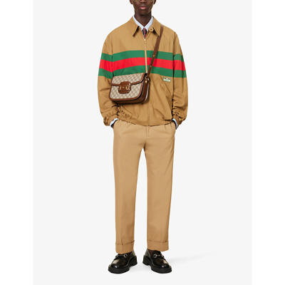 Shop Gucci Men's Marschland Mix Brand-motif Slip-pocket Regular-fit Cotton Jacket