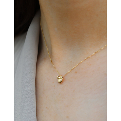 Shop The Alkemistry Womens Yellow Gold Chubby Bee 18ct Yellow-gold Pendant Necklace