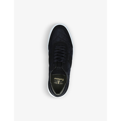 Shop Barbour Mens Liddesdale Quilted Shell And Woven Low-top Trainers