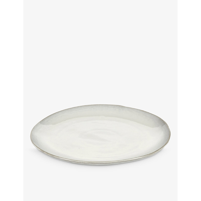Serax White La Mère Irregular Extra-large Stoneware Plate 27cm In White