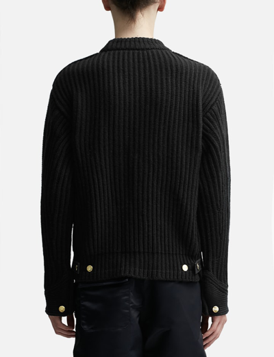 Shop Sacai X Carhartt Wip Knit Pullover Detroit In Black