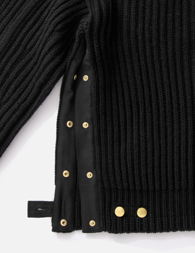 Shop Sacai X Carhartt Wip Knit Pullover Detroit In Black
