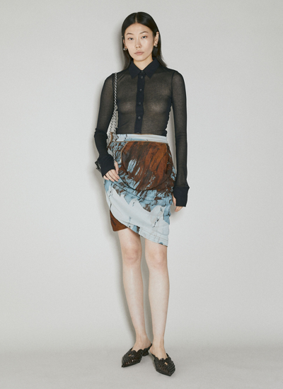 Shop Vivienne Westwood Shrunken Skirt In Brown