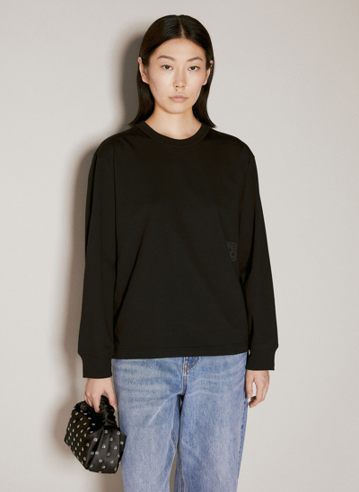 Shop Alexander Wang Essential Long Sleeve T-shirt In Black