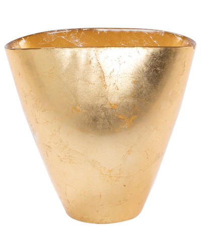Shop Vietri Moon Glass Medium Vase In Gold