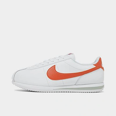 Shop Nike Men's Cortez Casual Shoes In White/campfire Orange/jade Horizon