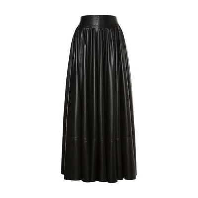 Shop Philosophy Di Lorenzo Serafini Skirt In Coated Fabric In Nero