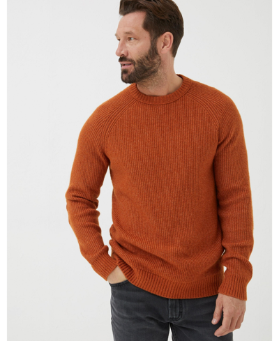 Shop Fatface Men's Hinton Crew Sweater In Orange