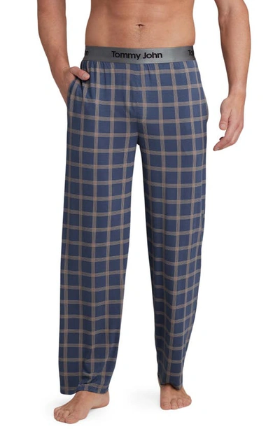 Shop Tommy John Second Skin Pajama Pants In Vintage Indigo Monday Plaid