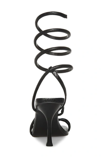 Steve Madden Shantelle Ankle Wrap Sandal In Black