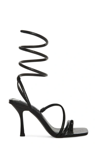 Steve Madden Shantelle Ankle Wrap Sandal In Black