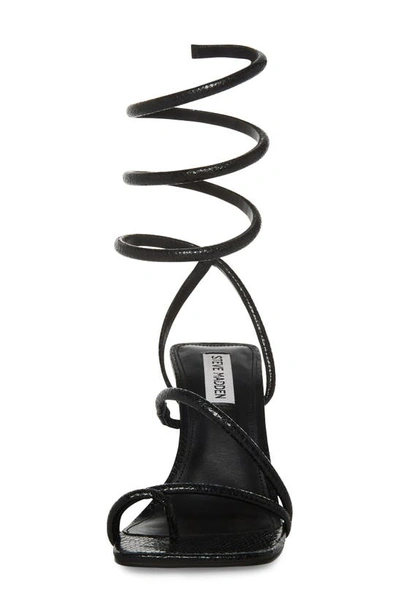 Steve Madden Shantelle Ankle Wrap Sandal In Black
