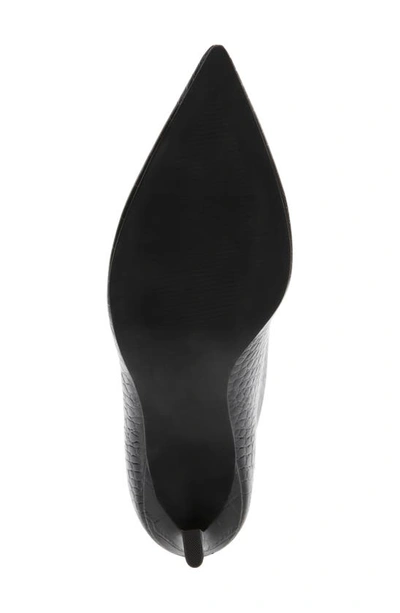 Shop Steve Madden Lavan Pointed Toe Knee High Boot In Black Leat