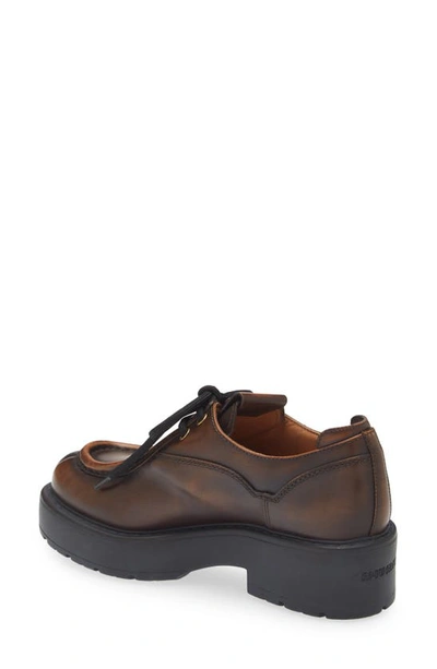 Miu Miu Boyfriend Lu Platform Derby In Brown