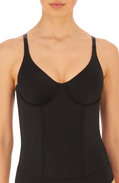 Shop Natori Liquid Underwire Bustier In Black