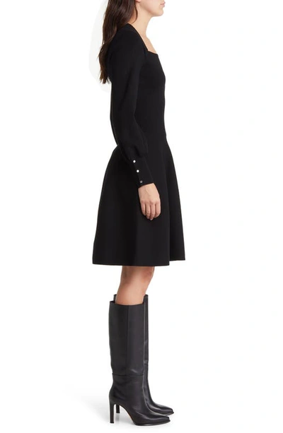 Shop Hugo Boss Fakunda Long Sleeve Sweater Dress In Black