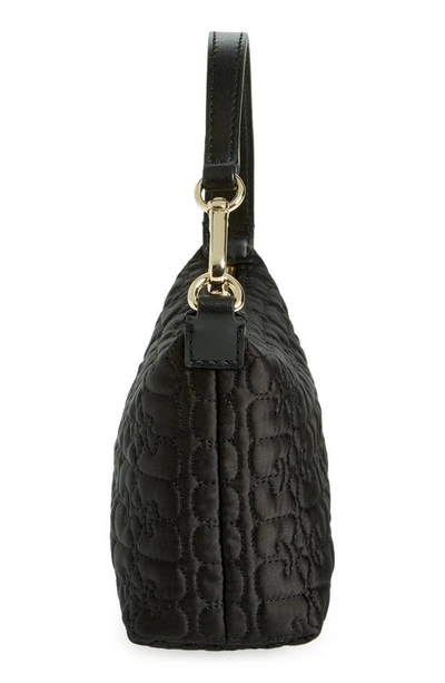 Shop Ganni Small Butterfly Recycled Polyester Convertible Shoulder Bag In Black