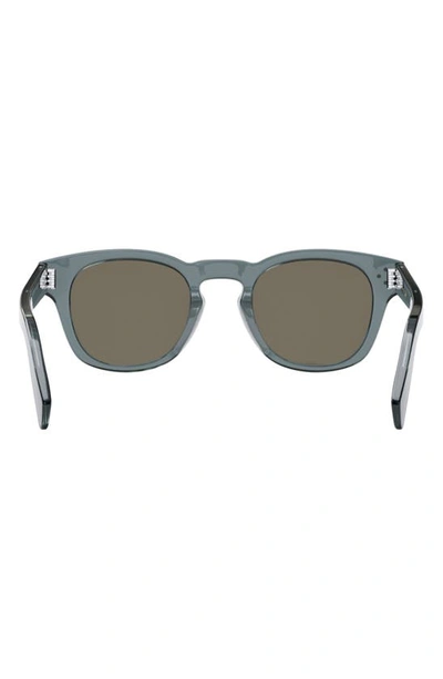 Shop Celine Bold 3 Dots 49mm Square Sunglasses In Shiny Light Blue / Roviex