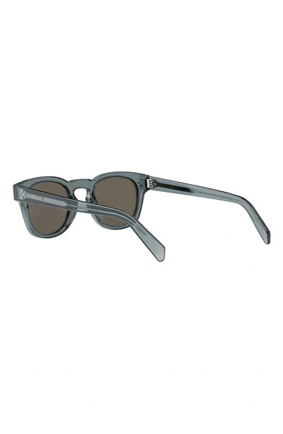 Shop Celine Bold 3 Dots 49mm Square Sunglasses In Shiny Light Blue / Roviex