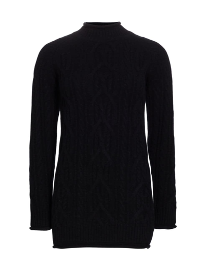 Shop Loulou Studio Women's Layo Cable-knit Cashmere Sweaterdress In Black