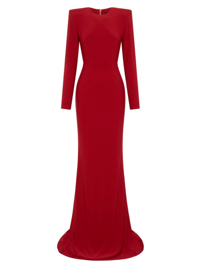 Shop Zhivago Women's Forte Puff Shoulder Gown In Red